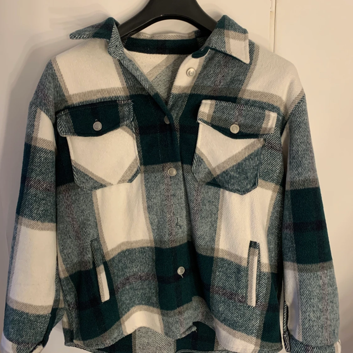 Grön rutig jacka