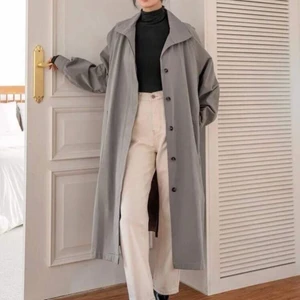 Lang jakke grå ubrugt  - Ubrugt