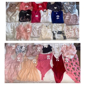 Stor garderobs rensning  - Hej!  Har rensat ut min gamla garderob hemma hos föräldrarna så har en del kläder att sälja bland annat linne, toppar, blusar, klänningar, shorts & jeans.  Dem flesta överdelarna är i storlek xs-s och dem flesta underdelarna är i storlek s-m.  Om något är av intresse så skriv siffran på plagget så återkommer jag med storlek och pris :)  (Finns i Perstorp men kan skickas mot fraktkostnad) 