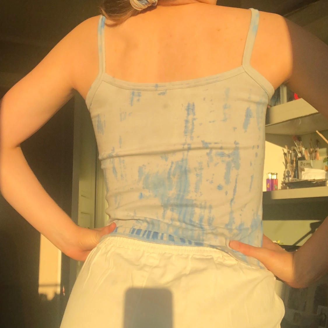 Linne med tryck - 91