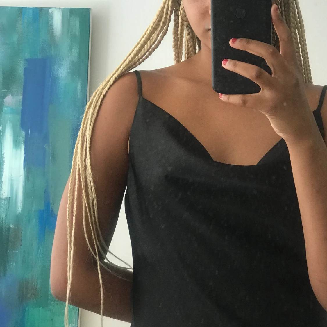 Svart sidenklänning - 90