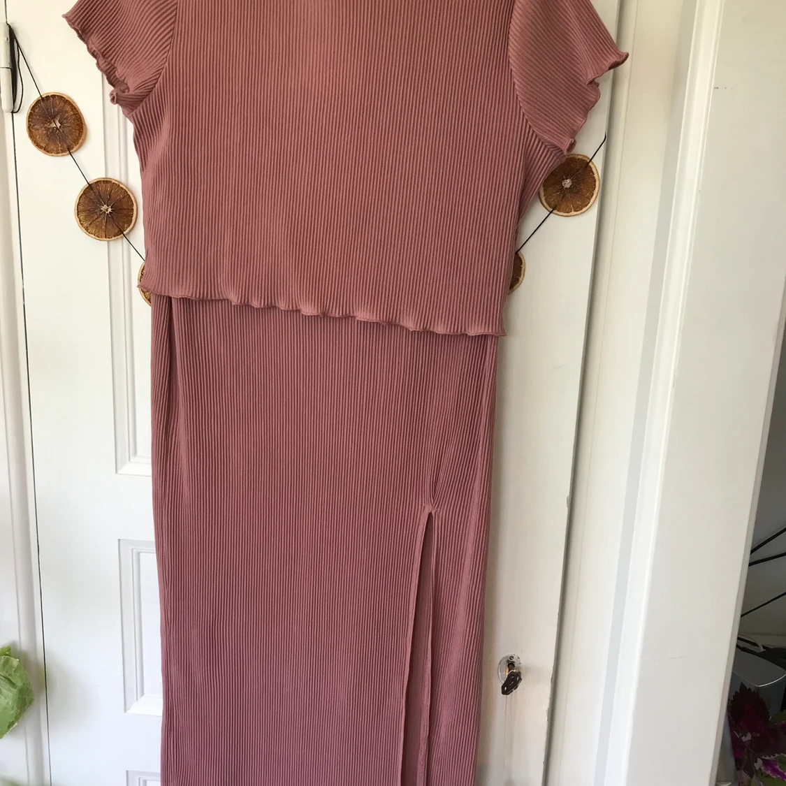 Plisserat set från HM gammelrosa 