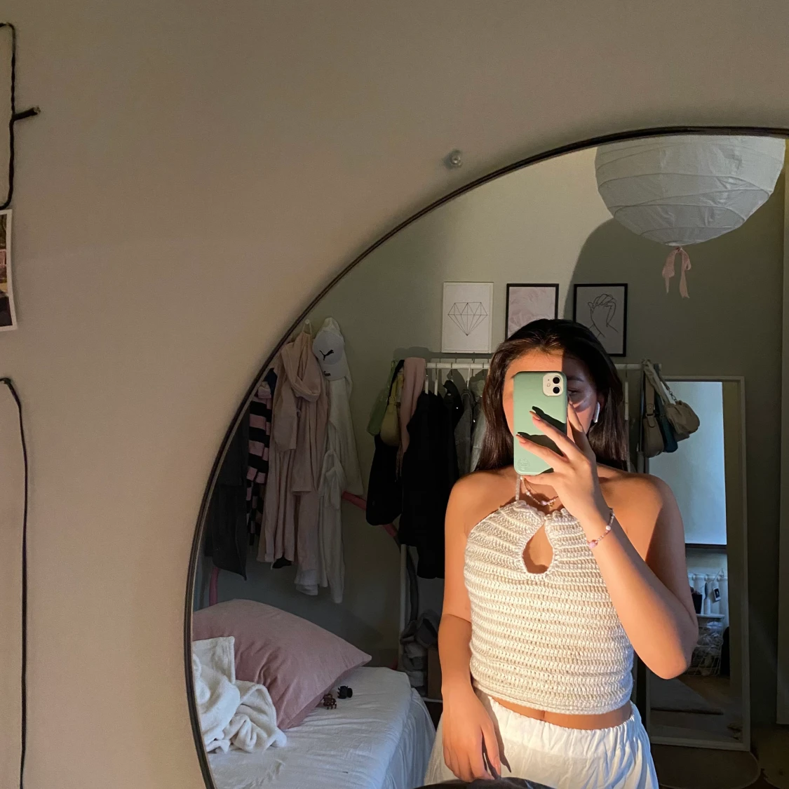 Virkad halter neck topp - 91