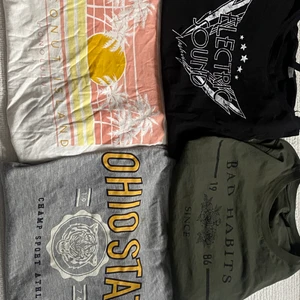 T-shirt  - T-shirts med tryck storlek xs-s. Från ginatricot utom den svarta från hm. En för 50 eller alla för 120💕 + frakt!