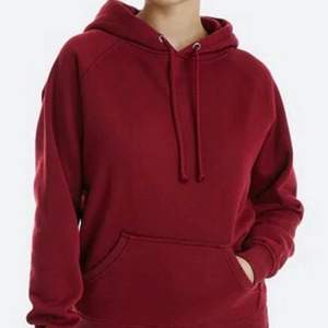 Vinröd hoodie som är i bra skick🤍 lånade bilder 