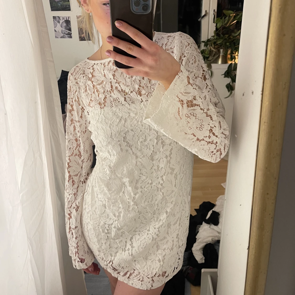 Mini klänning i spetts 