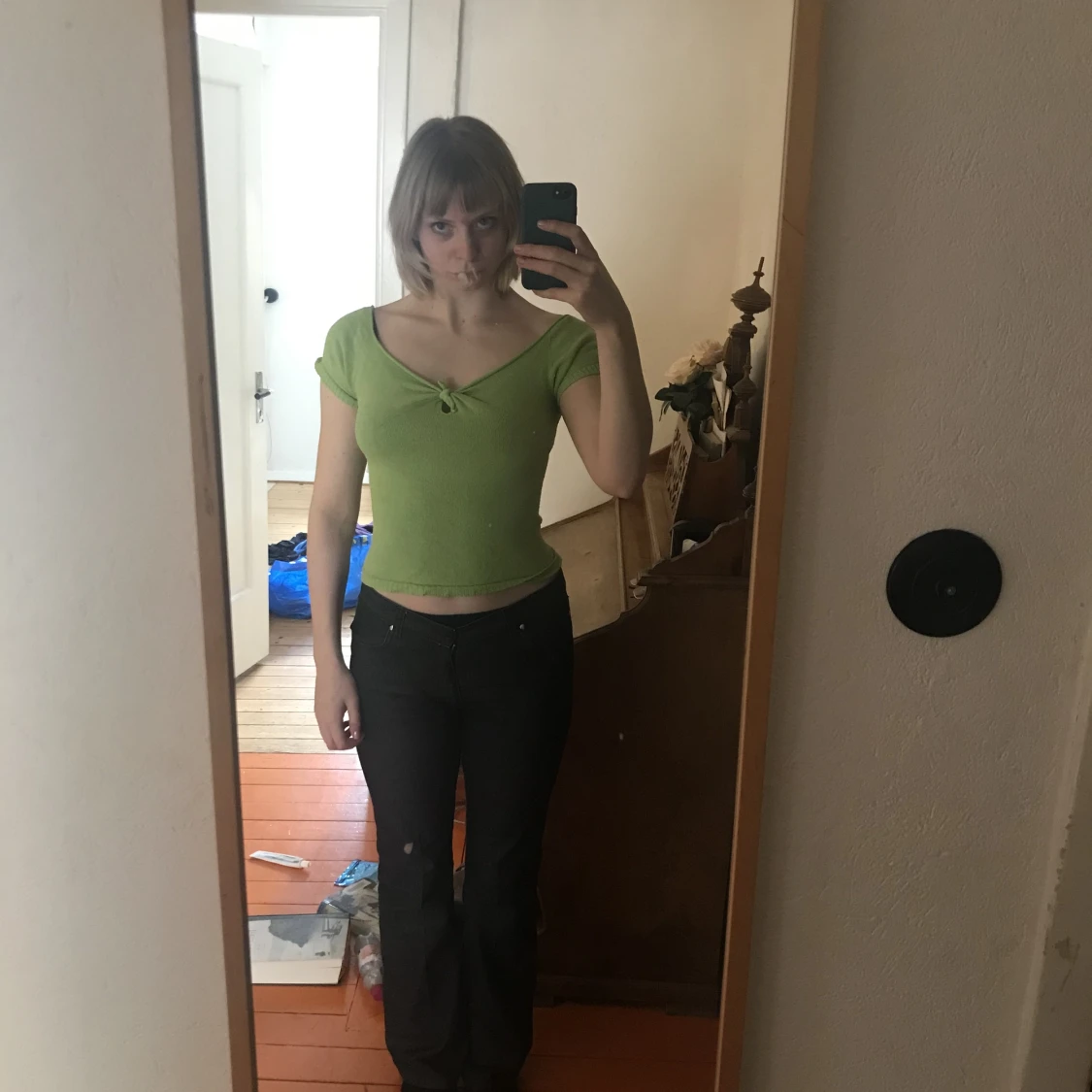 Grön stickad prinsesströja! - 91