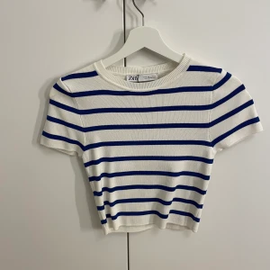 Randig T-Shirt - Randig blå T-Shirt från zara. Aldrig använd, lappen finns kvar.  Stl M men sitter som S