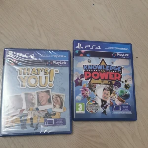 Vänskapsspel - Spel för att spela med familj och kompisar, är för ps4 och man ska koppla med sin mobil till spelet! Har testat ena spelet och det andra är oöppnat☺💕 spelen handlar om att gissa svaren på frågorna som ställs för att testa hur mycket du kan om saker! 