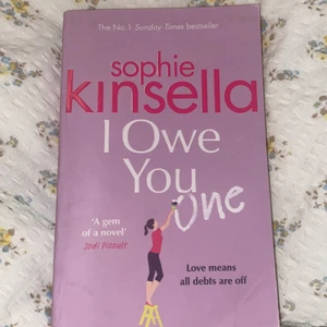 Bok, I owe you one - Bok, bra skick förtom ett litet veck på framsidan (se bild), köpt för 95kr säljer för 75kr :)