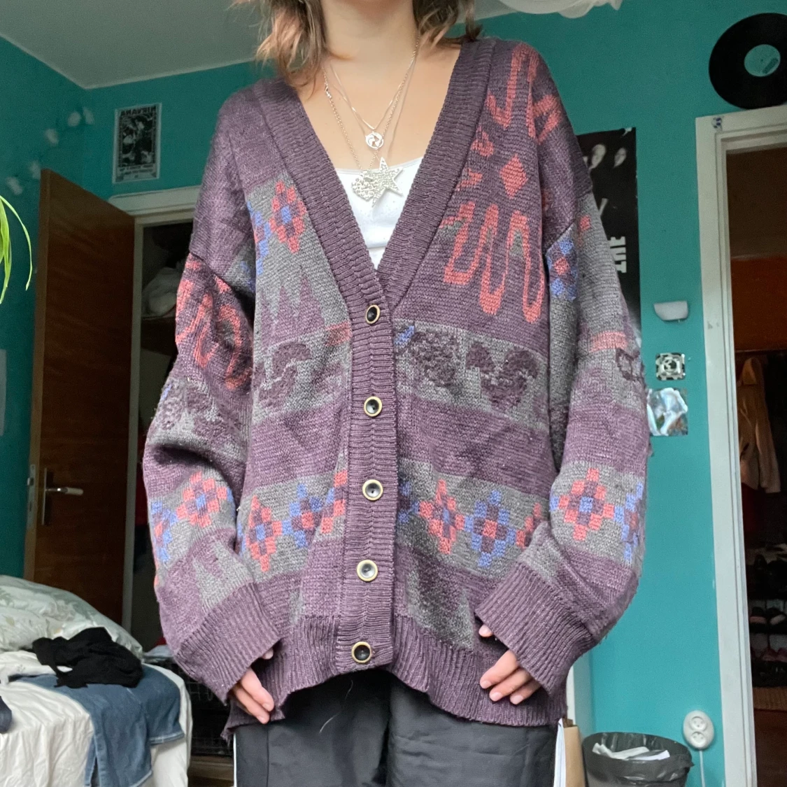 Söt mönstrad kofta!