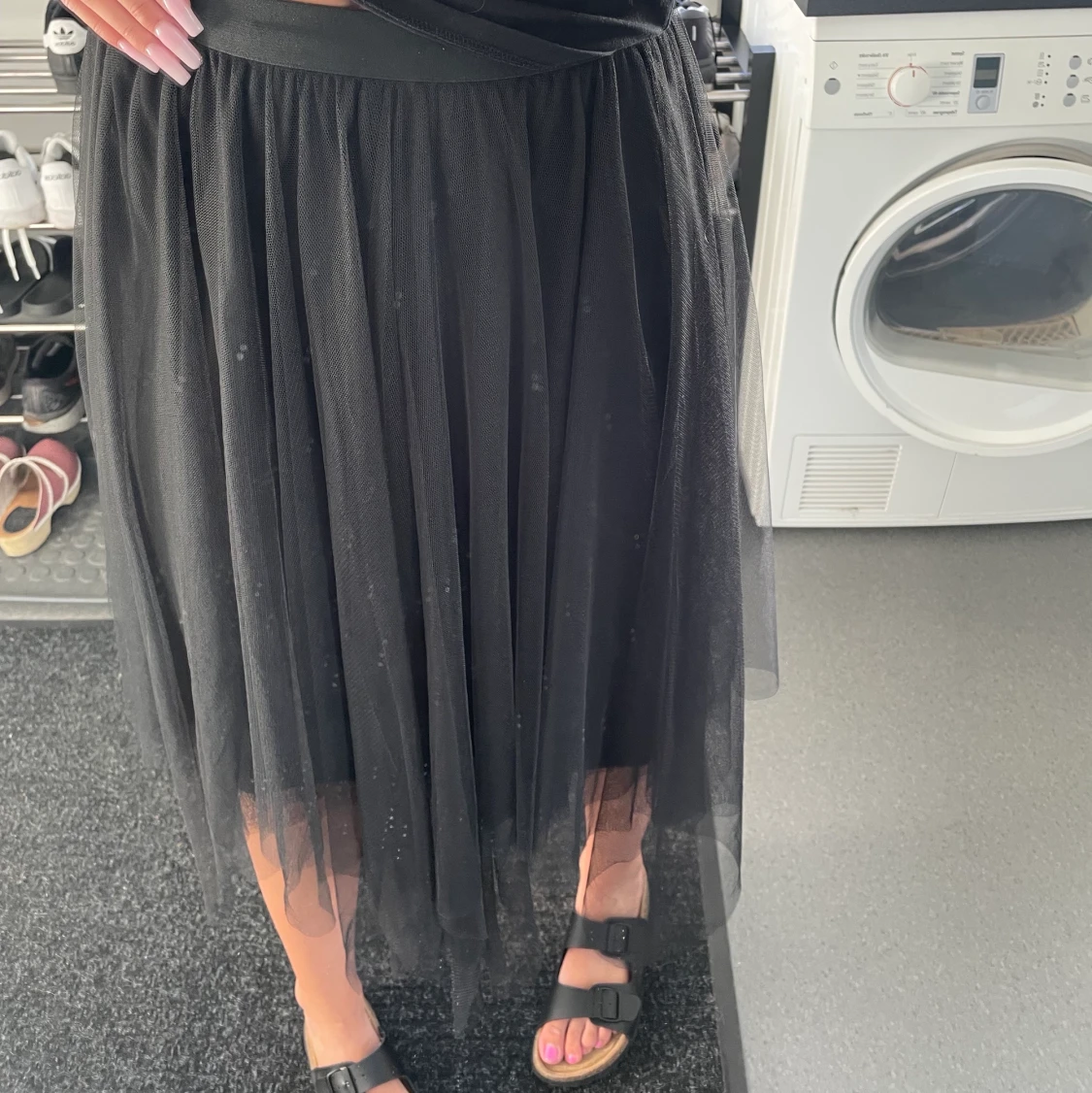 Lång Svart Tyllkjol  - 90