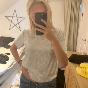 Glittrig topp från bikbok - Silvrig glittertopp från Bikbok i ett superskönt material. Använd endast 1-2 gånger!! Storlek xs men passar även s🫶 frakt tillkommer