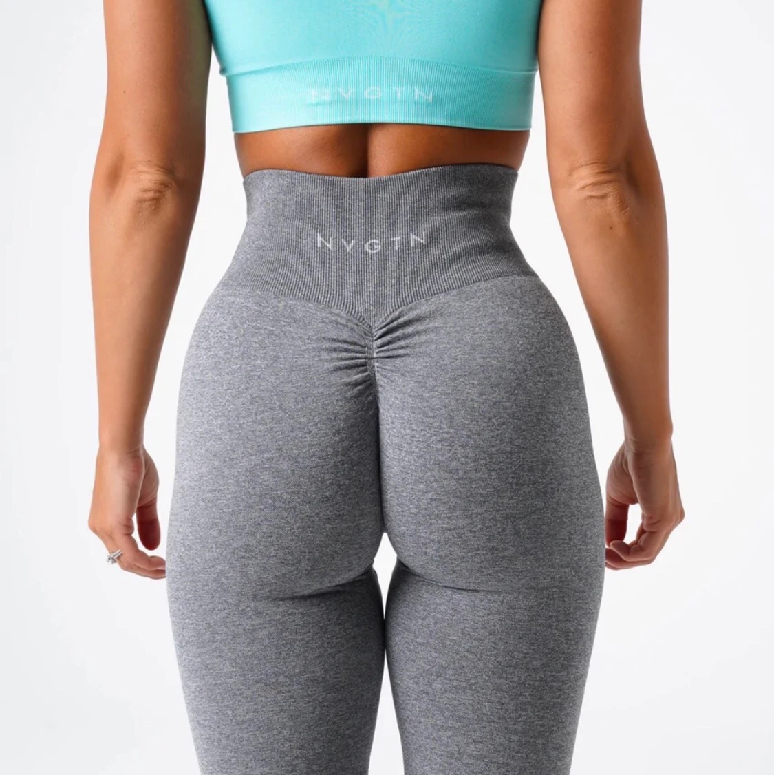 NVGTN grey scrunch seamless leggings - 90