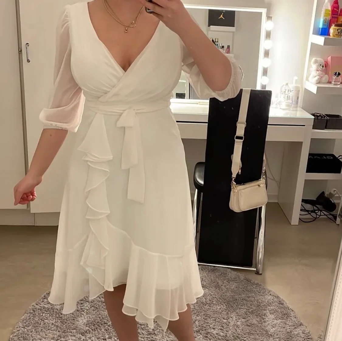 Vit student klänning