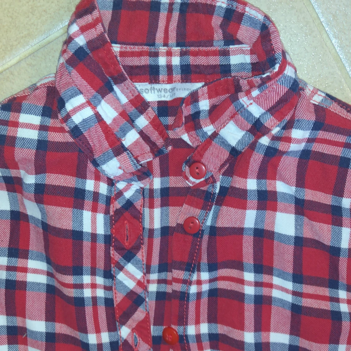 Rutig pjamas sätt storlek 134/140 - 90