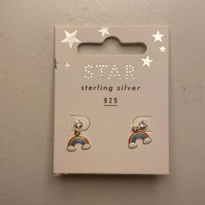 Örhängen  - Örhängen i silver med regnbågar som är helt oanvända