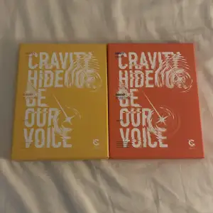 2 at Cravity album. Hideout: be our voice. Inehåll:  2 st photobooks, 2 st cd (Är helt oanvänd/ inte rörda)