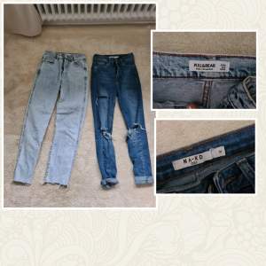 Två fina jeans som säljs för 250 kr styck och 350 för båda🌸storkek xs, 34
