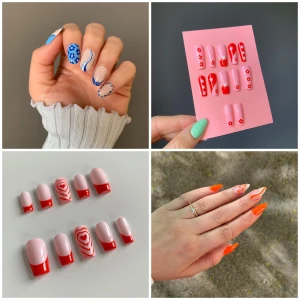 Press on nails  - Custom press on nails 💅🏼handgjorda press on naglar målade med högkvalitativa gellack. Återanvändningsbara 💚 kan beställas i olika designs, skicka önskemål! Pris 200-250 beroende på designnivå. 