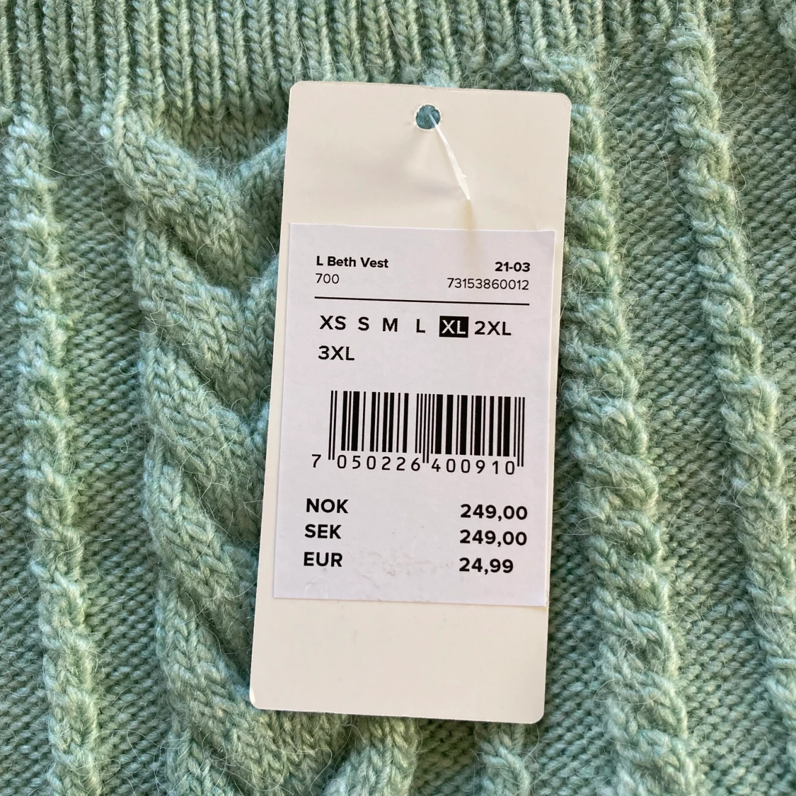 Superfint stickat grönt linne💚🍀 - 91