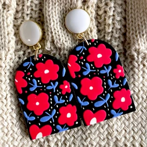 Red flowers örhängen ❤️ - Fri frakt! ❤️