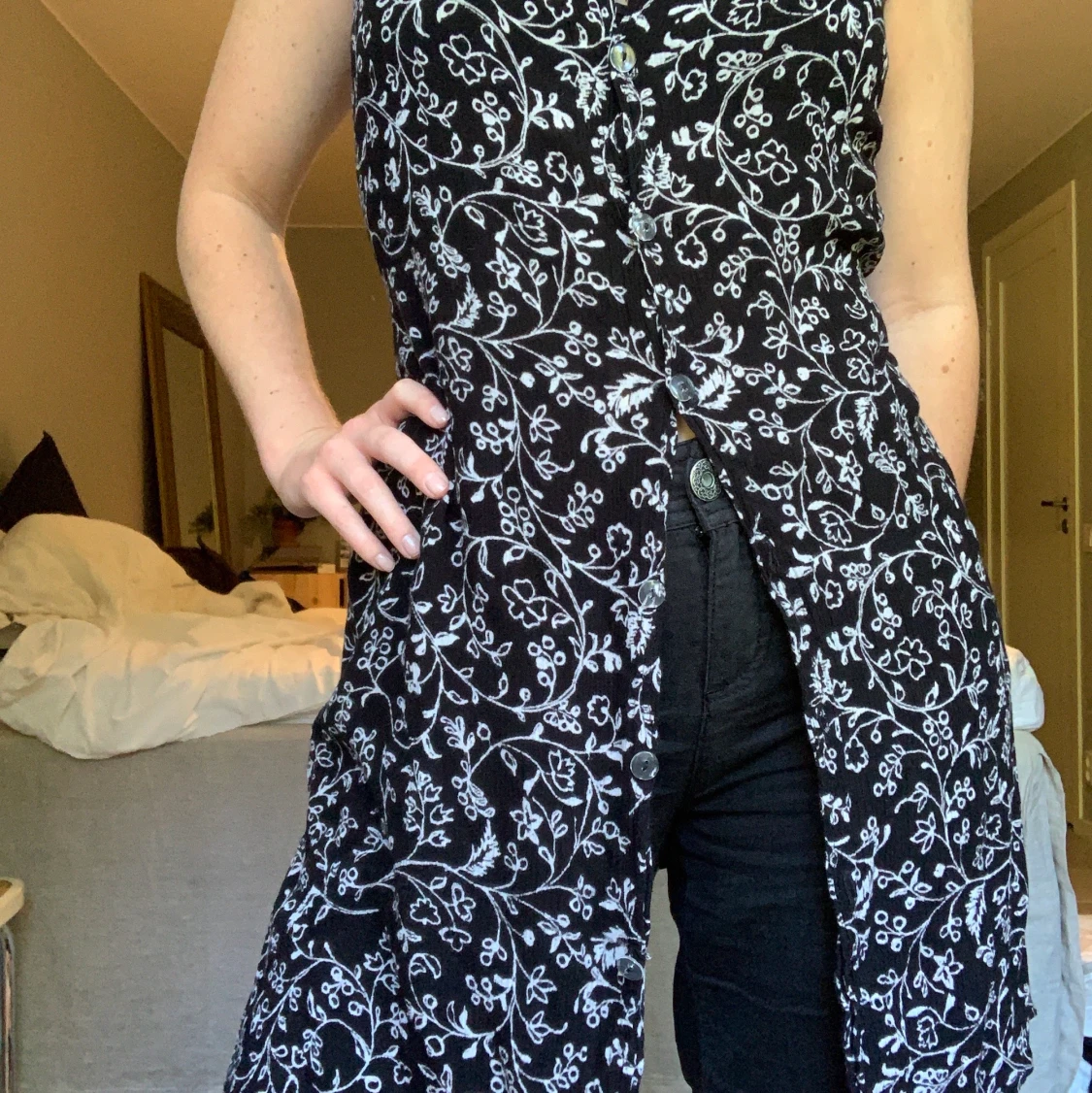 Svartvit klänning/topp  - 90