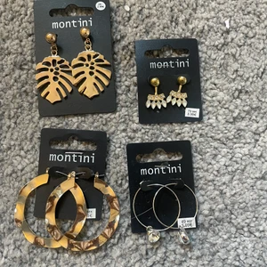 Örhängen, smycken  - Säljer dom här oanvända örhängena från montini säljer dom för 30kr styck eller alla för 95kr. 💗 skriv om du är intresserad.💗