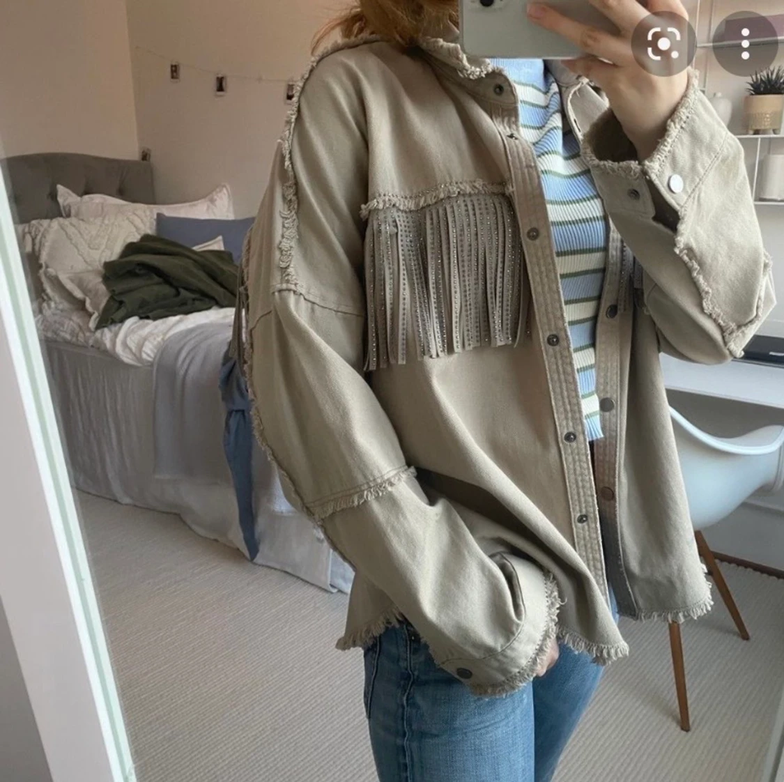 Jacka med fransar - 90