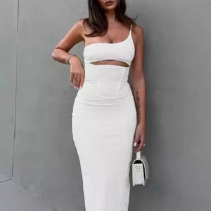 Vit corset klänning  - Strl M