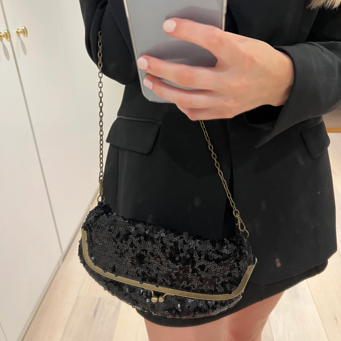 Svart Paljett väska - 90
