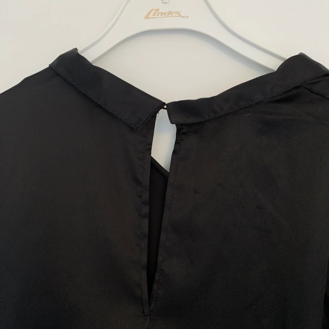 Svart sidenblus - 90