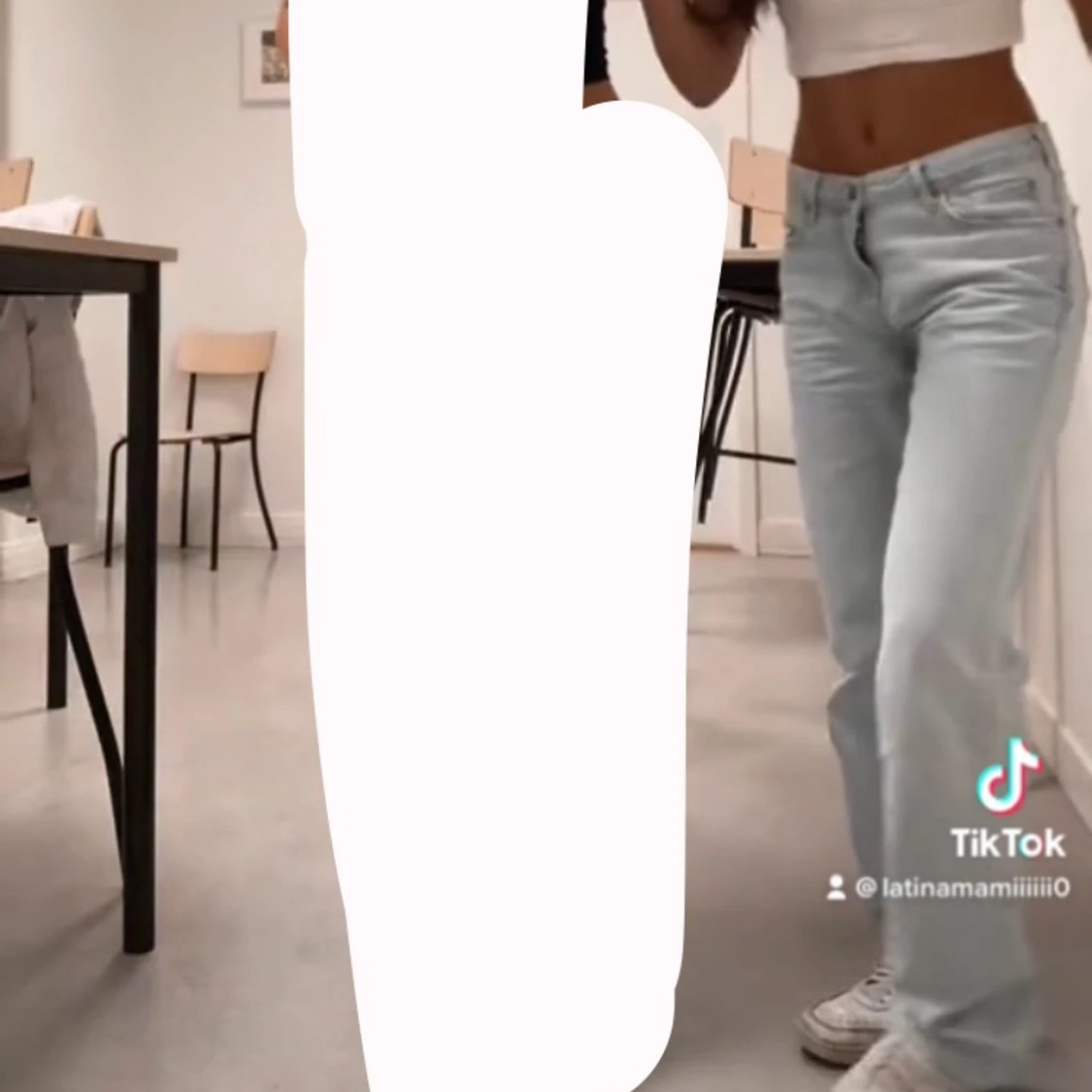 Raka lågmidjade jeans - 91