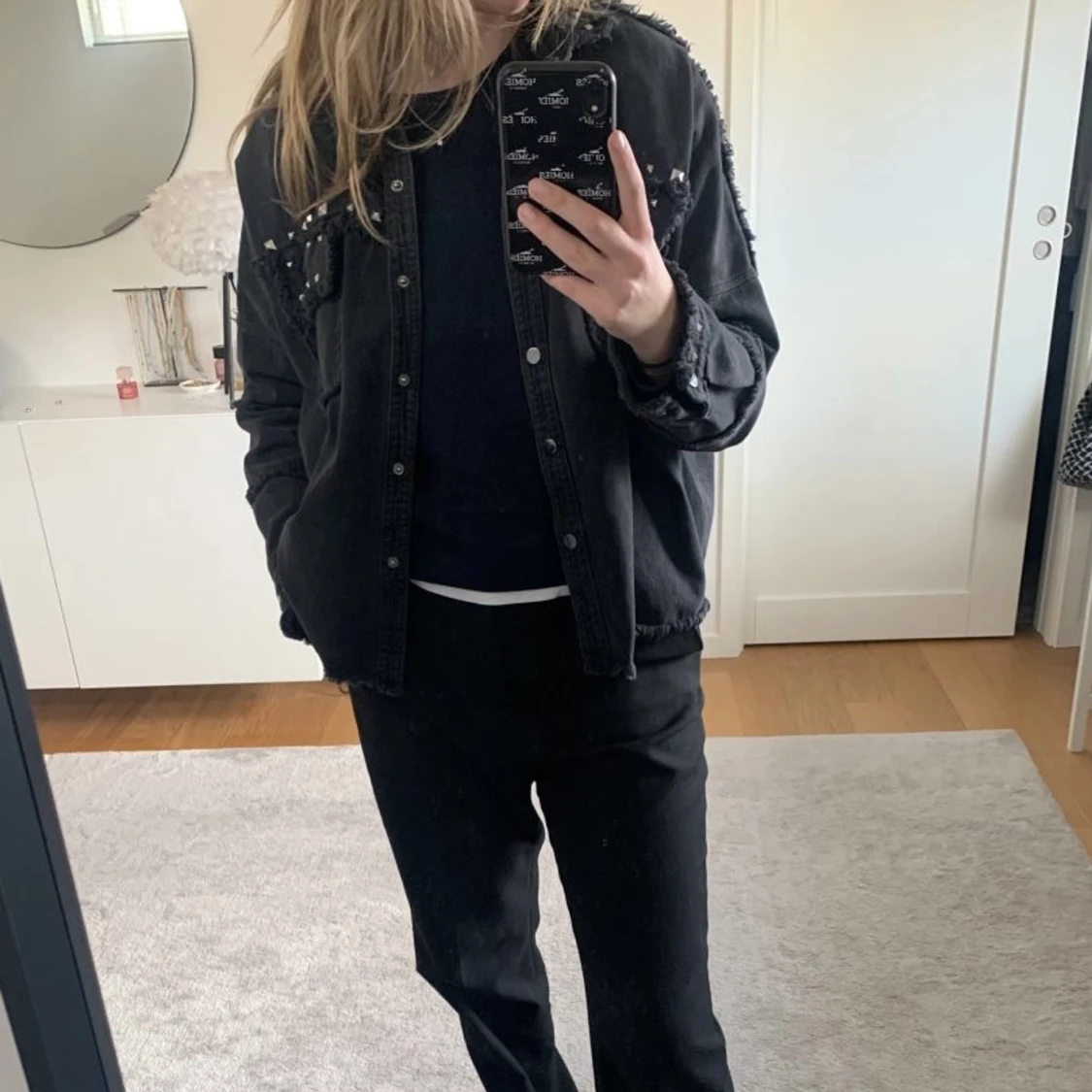 Jeansjacka med nitar - 90