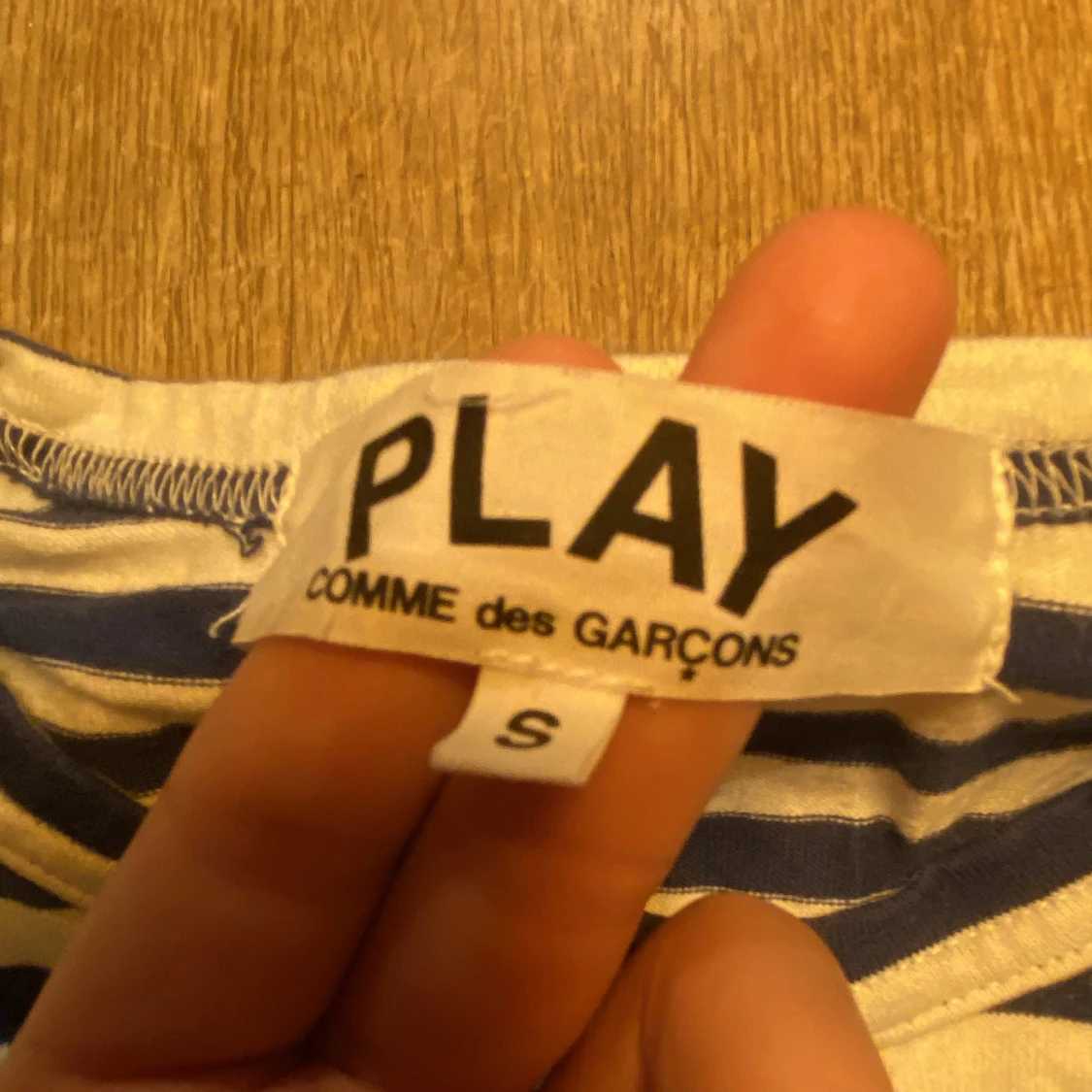 COMME des GARÇONS Long Sleev Navy/White - 90