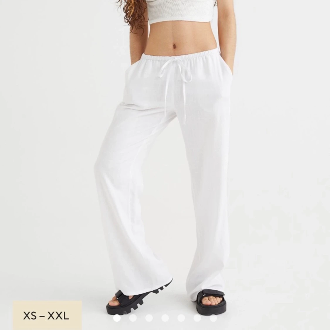 Lågmidjade linnebyxor 