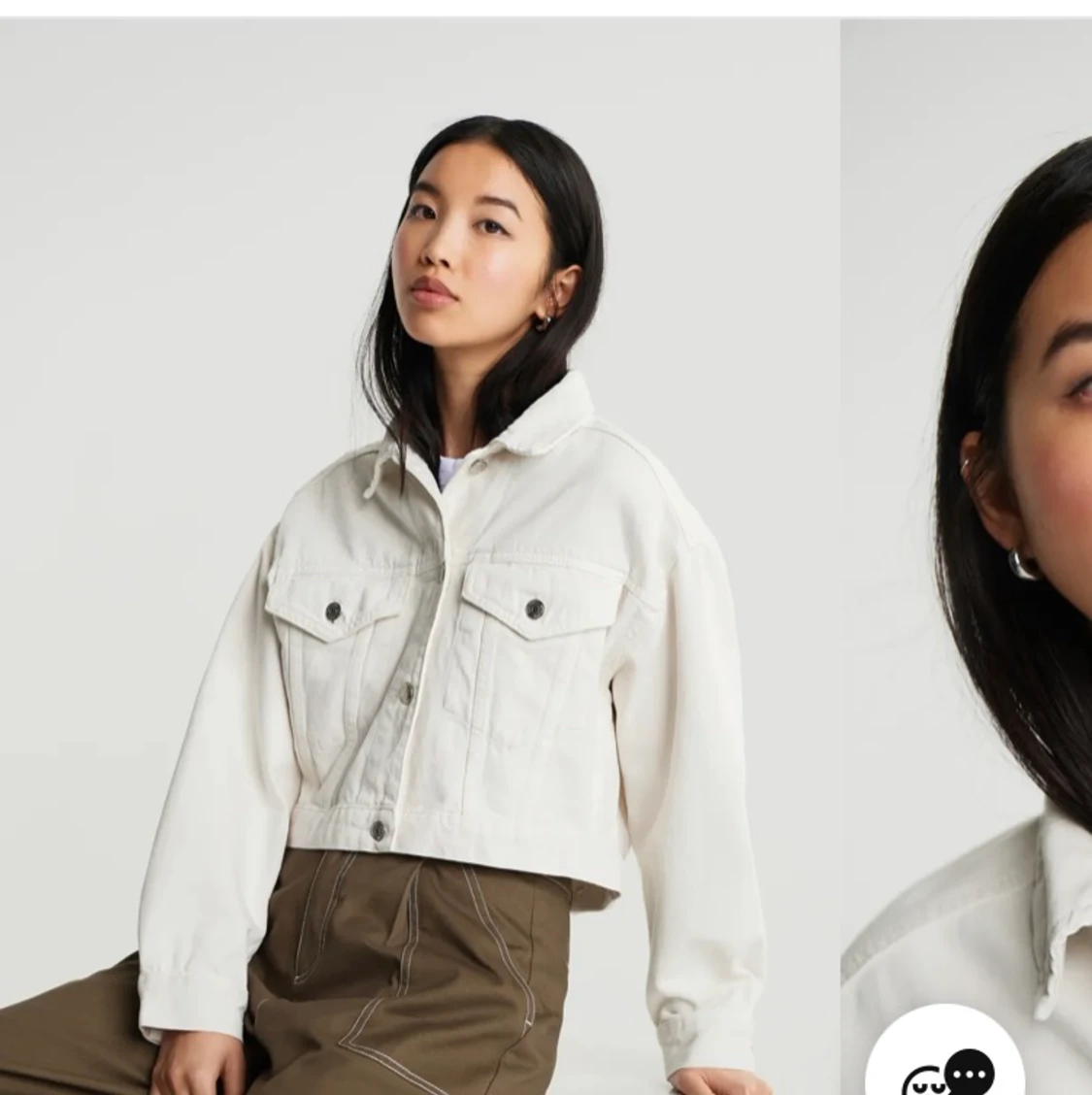 Vit jeansjacka från gina tricot