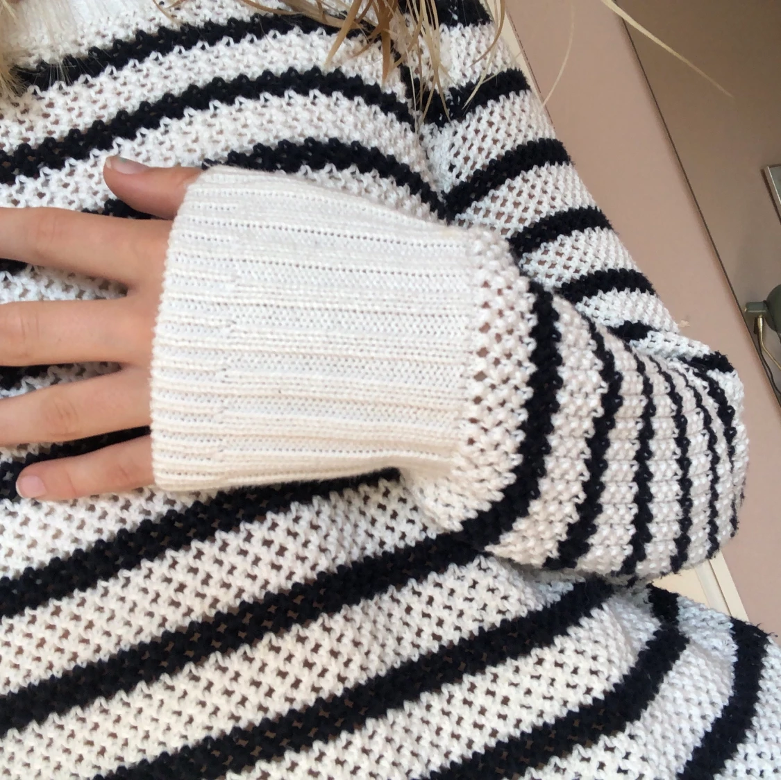 randig stickad tröja - 90