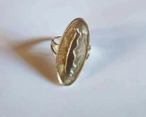 äkta silvering större - vacker stor äkta silvering stl 18 ovanlig design