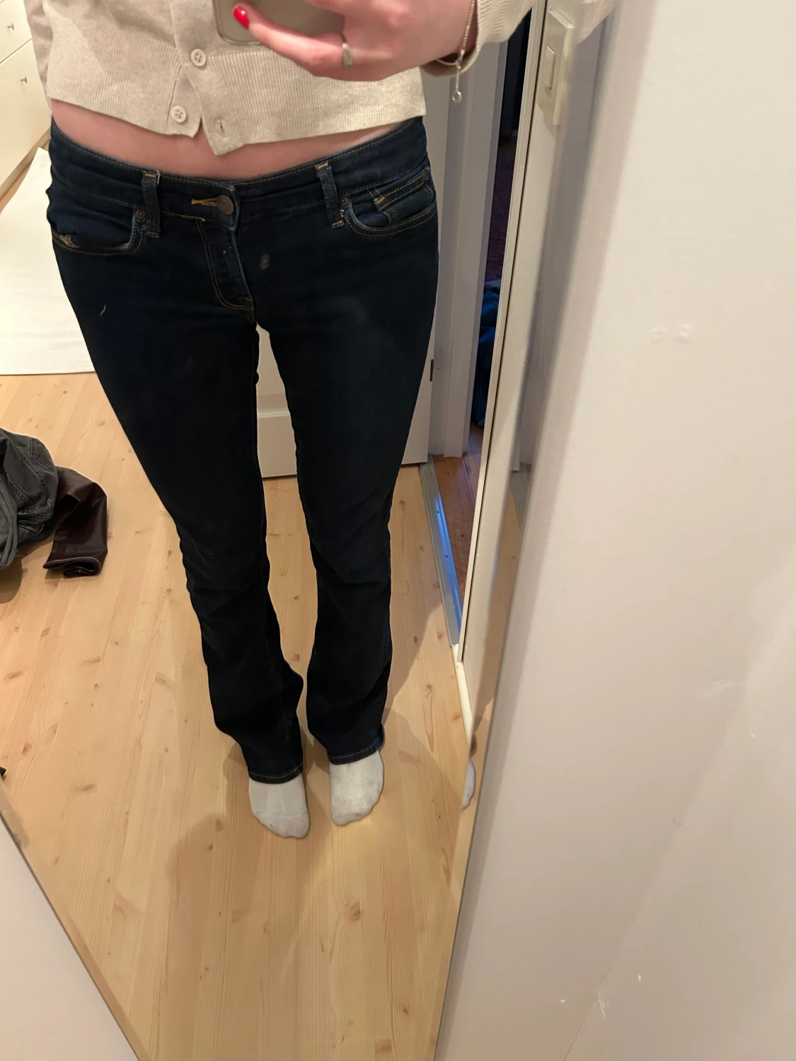 Lågmidjade bootcut jeans - 90
