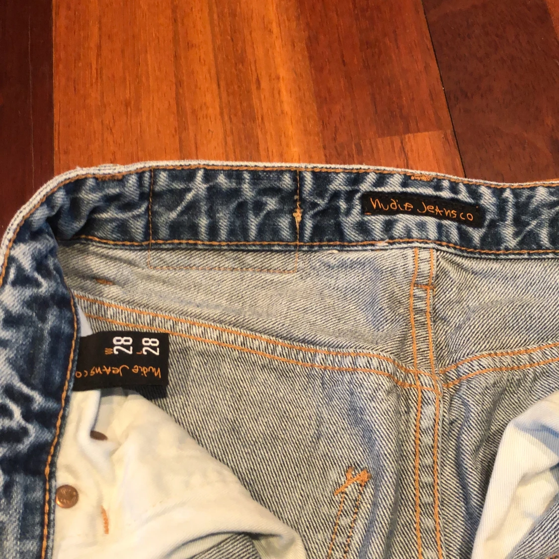 Nudie Jeans, Clean Eileen, ljusblå strl 28/28 - 90