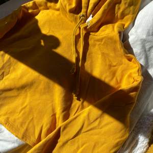 kort senapsgul hoodie från h&m med flossad insida. Supermysig men för liten för mig ): FRAKT INGÅR