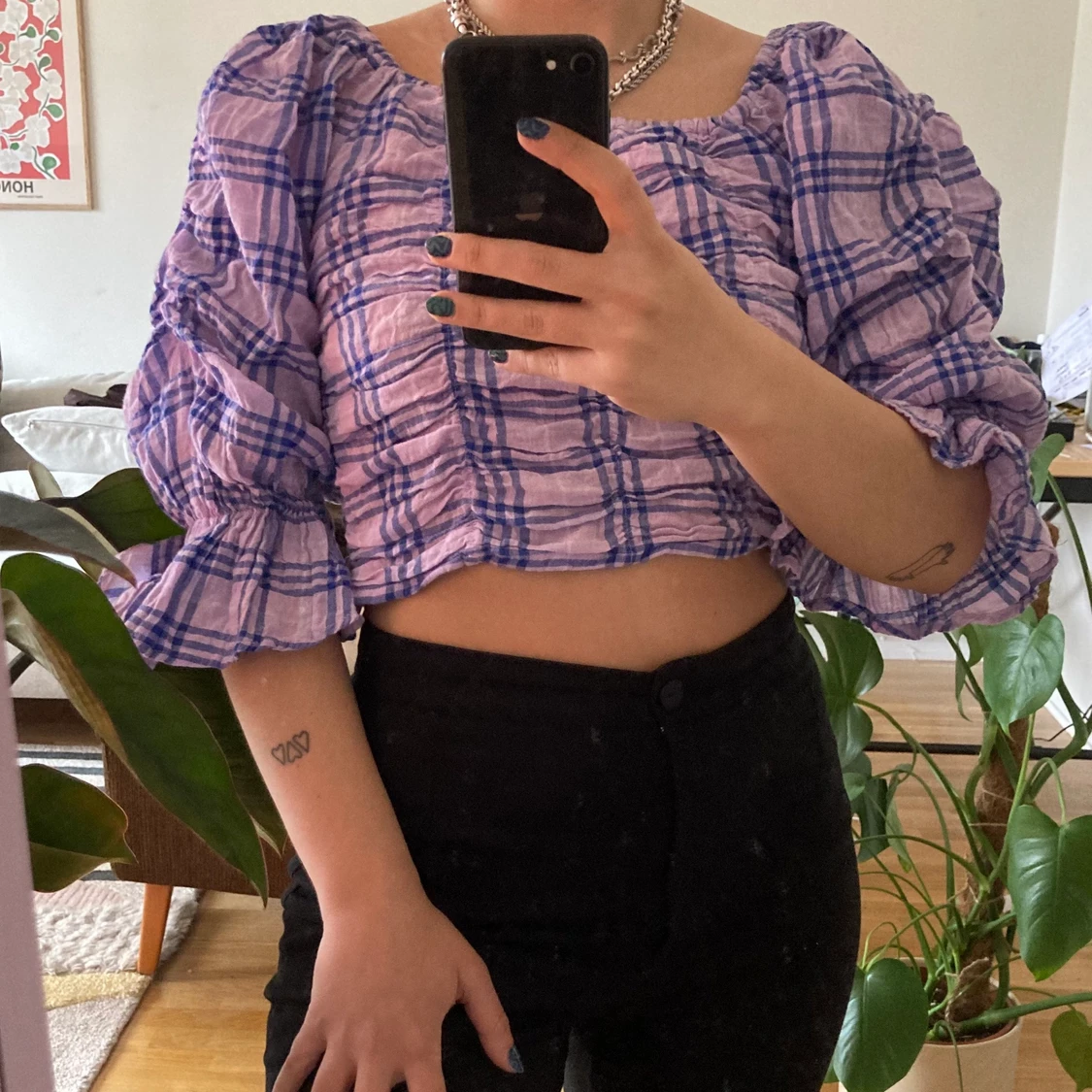 Rutig topp från Zara - 90