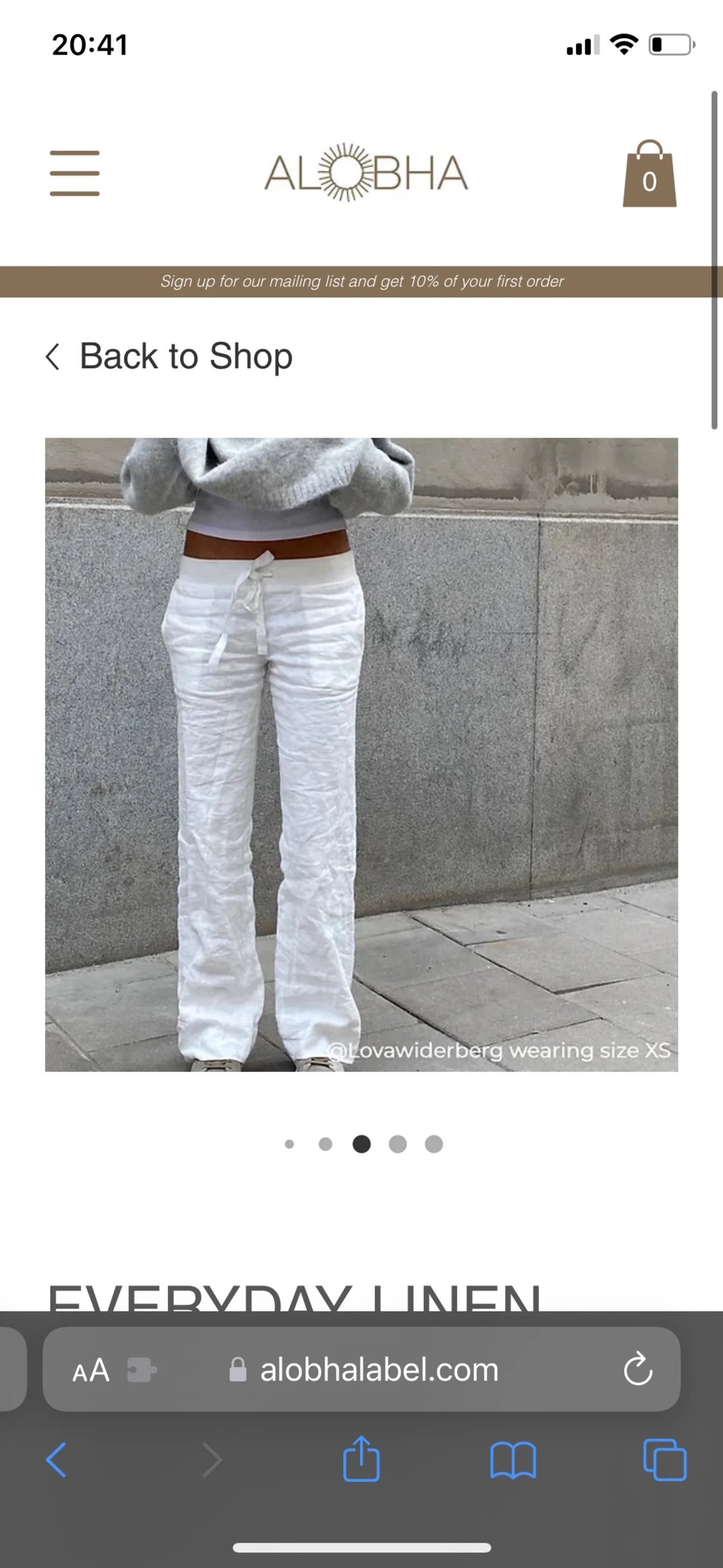 Linne byxor Aloba label