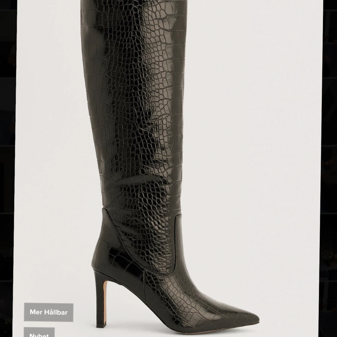 Spetsiga boots med klack