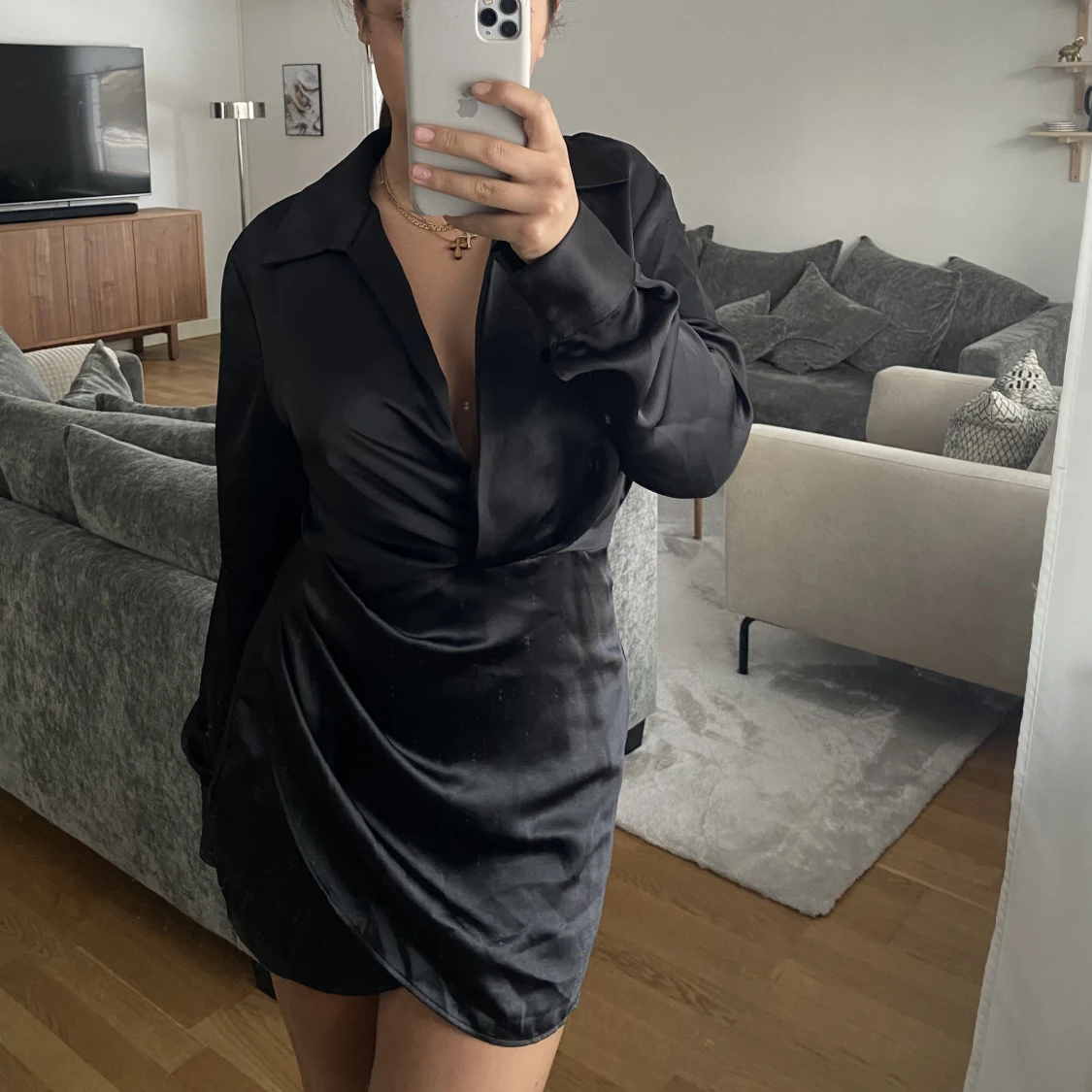 Silkesklänning från zara