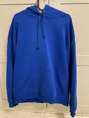 Blå hoodie  - Säljer denna blåa hoddien från BikBok. Den är i fint skick! (Skriv privat för fler bilder eller om frågor)