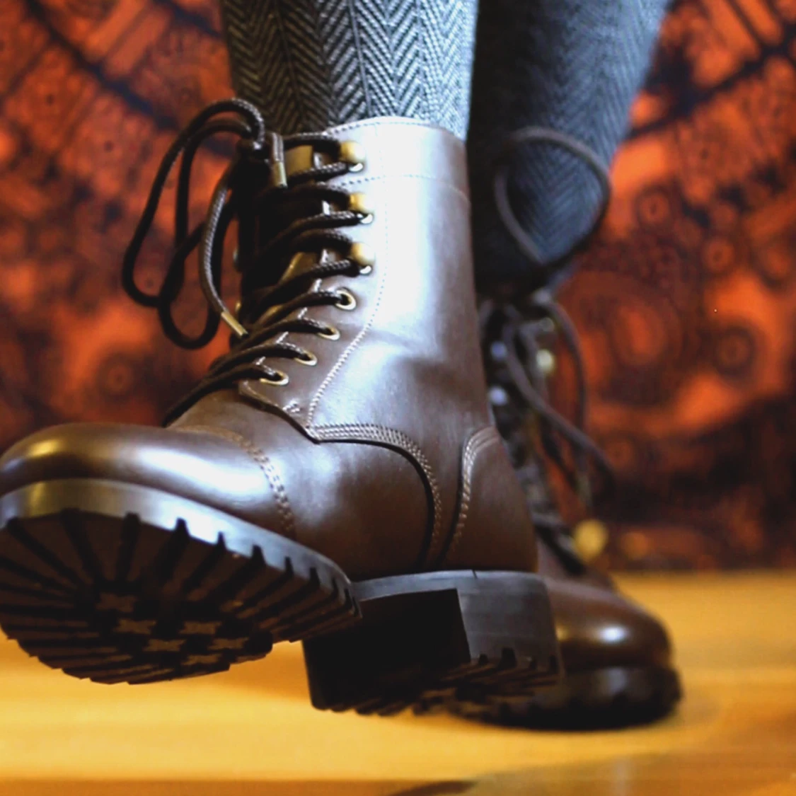 Wills Vegan Store Dark brown work boots - 90