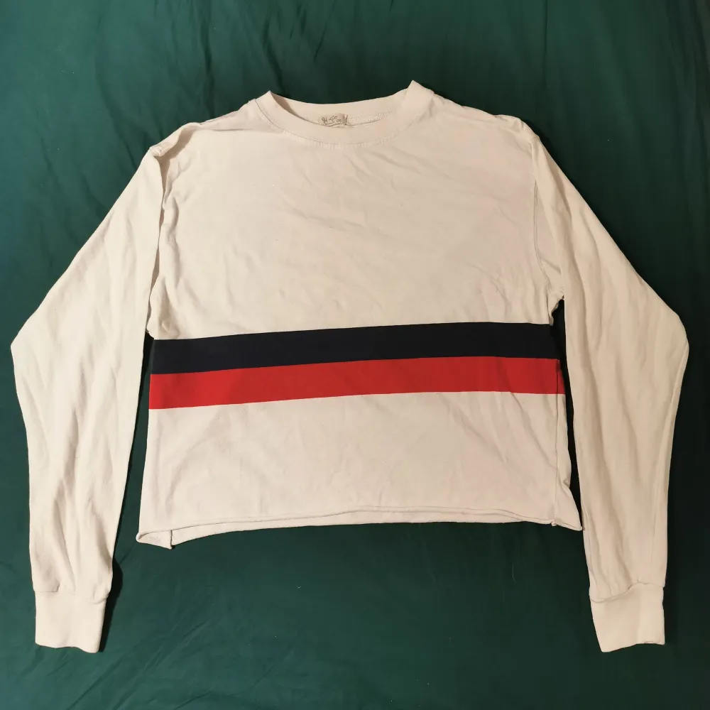 En cool tröja som är köpt secondhand. Är lite croppad i stilen, tror att den är från 80-90 talet. Om du vill ha fler bilder eller undrar något så är det bara att fråga! :) . Hoodies.