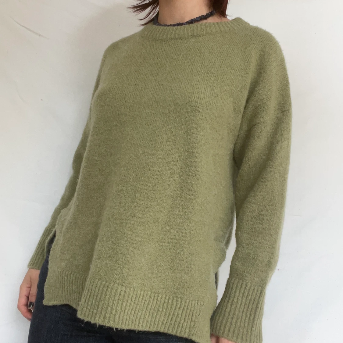 Grön stickad tröja  - 91